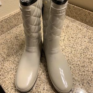 Hunter quilted rainboots size 5